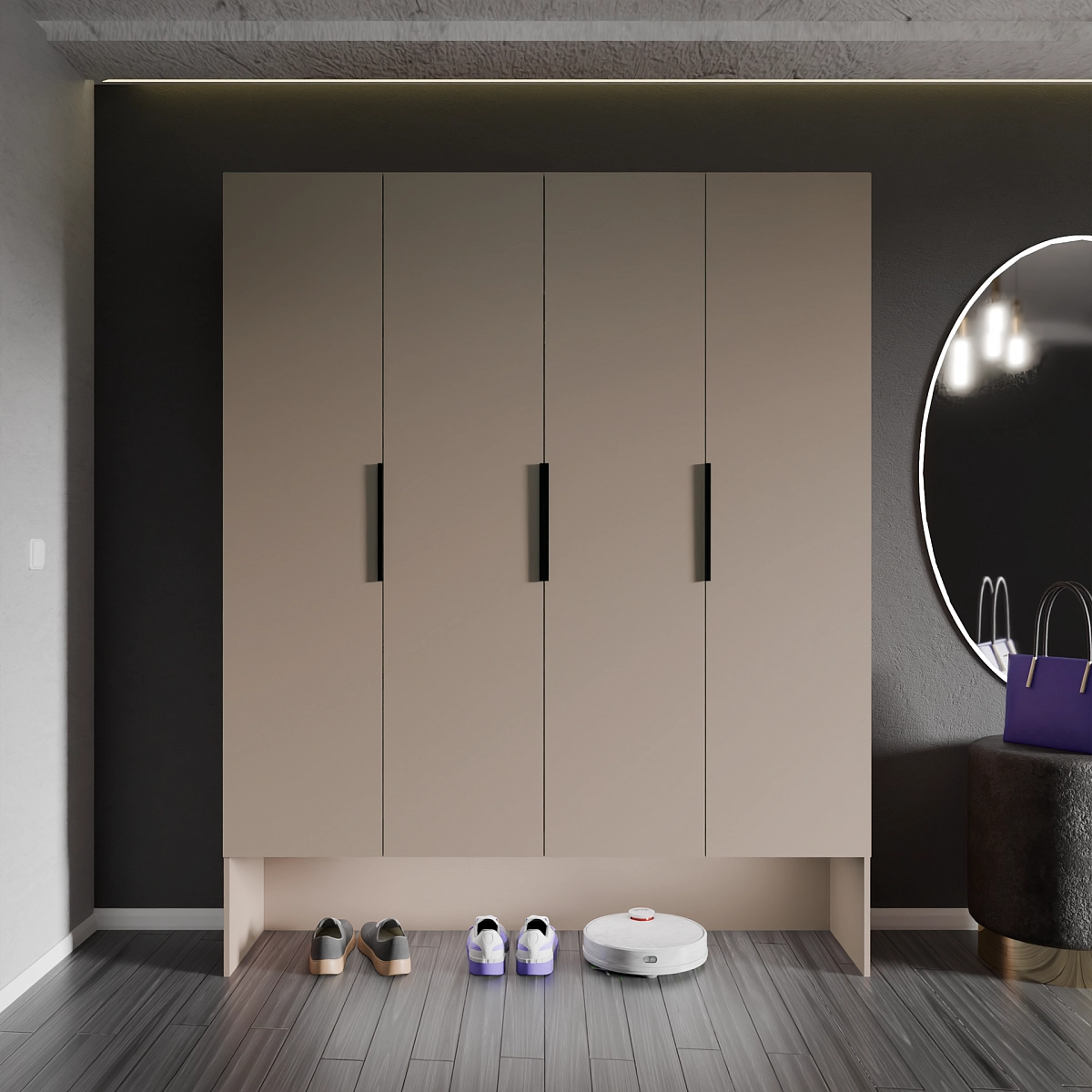 Шкаф парящий Fly-4 Кашемир